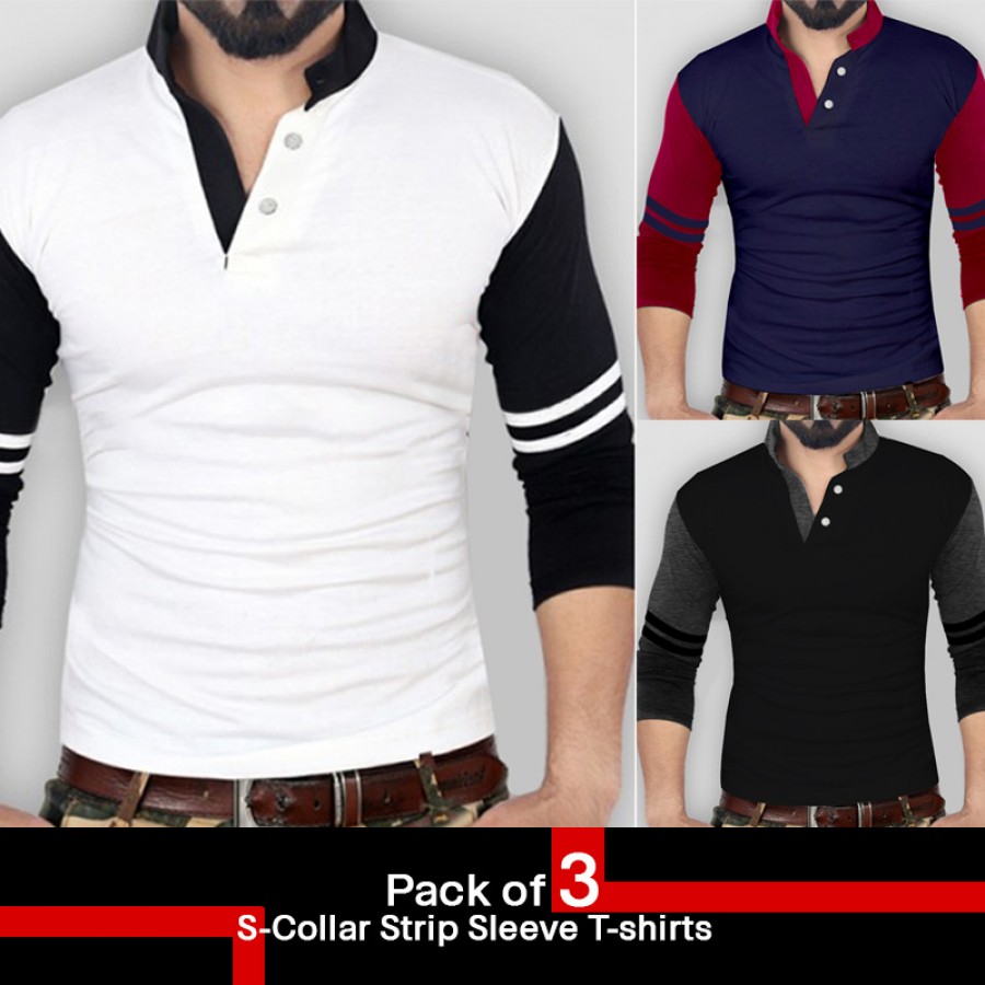 Pack of 3 Collar Style T Shirts